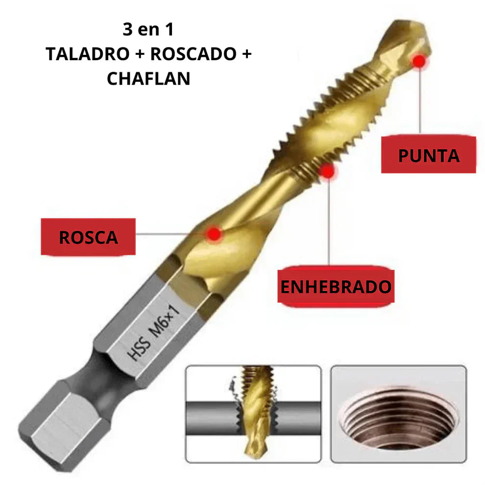 KIT DE BROCAS TRIPLE FUNCIÓN HEXAGONALES